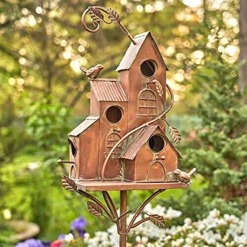 Large Copper Colored Stakes, Space for 4 Bird Families Each (Castle House)